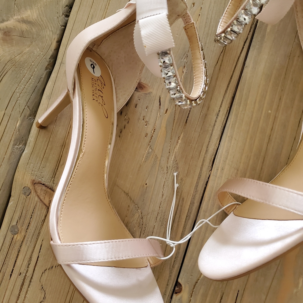 Jewel Badgley Mischka Rhinestone Dress open Toe Pumps, Women's Size 9 M $129 - Picture 7 of 8